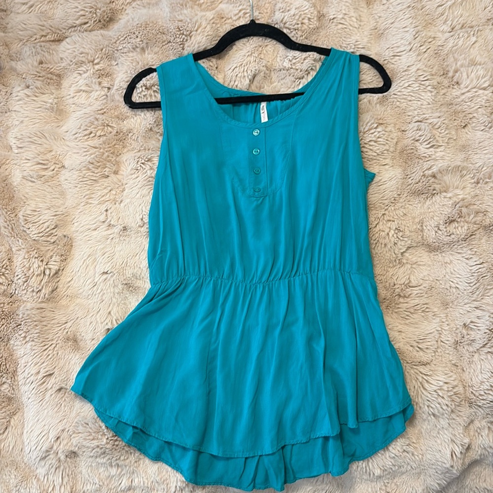 Teal Sleeveless Women's Top